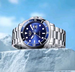 Reloj LIGE Hombre Azul Plata