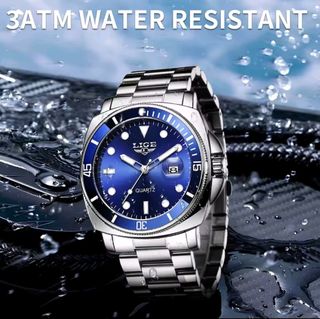 Reloj LIGE Hombre Azul Plata