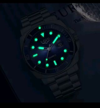 Reloj LIGE Hombre Azul Plata