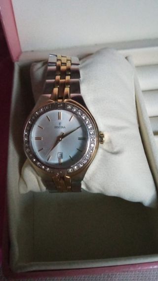 Festina mujer - Reloj dorado y plateado