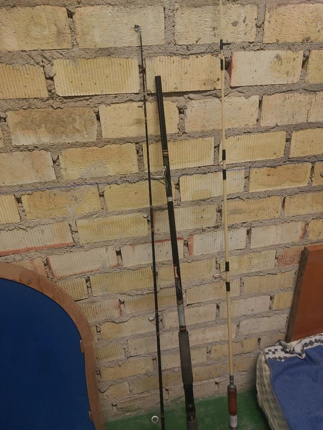 2 Cañas de pescar vintage