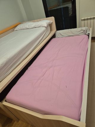 Cama 105cm con cama oculta de 90cm y 3 cajones 