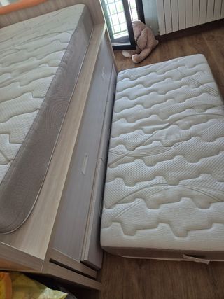 Cama 105cm con cama oculta de 90cm y 3 cajones 