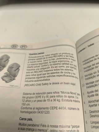 Silla coche Recaro Monza Nova