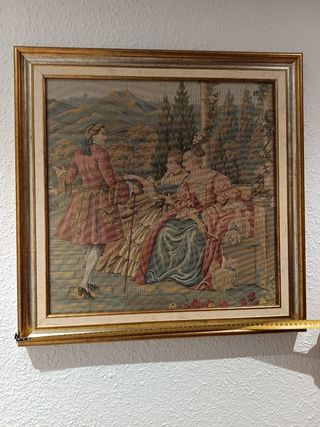 Tapiz antiguo - Paisaje rococó