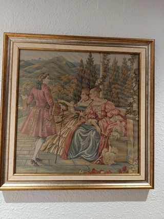 Tapiz antiguo - Paisaje rococó