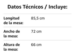 Mesa camping plegable con taburetes integrados