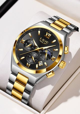 Reloj LIGE dorado y plateado