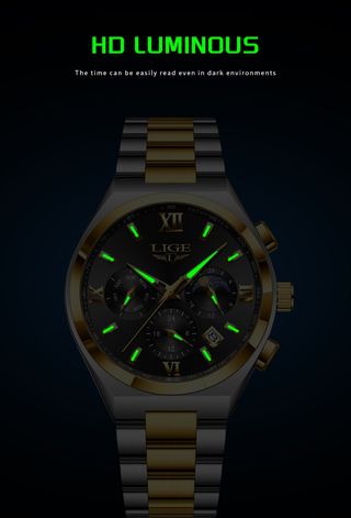 Reloj LIGE dorado y plateado