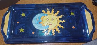 Vassoio Ceramica Sole Luna