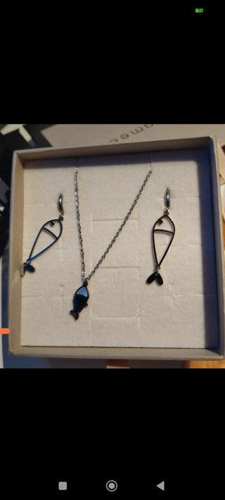 Joyas Acero: Collar y pendientes