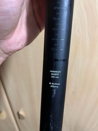 Tija carbono bici, Newmen Advanced, Carbon, 30.9mm