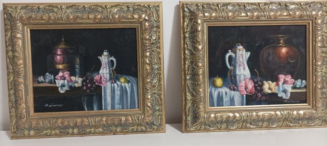 2 óleos sobre lienzo - A. Warner