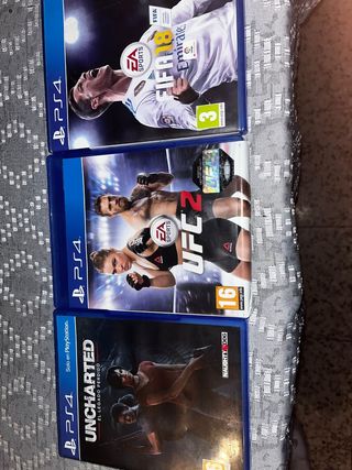 3 Juegos PS4: FIFA 18, UFC 2, Uncharted
