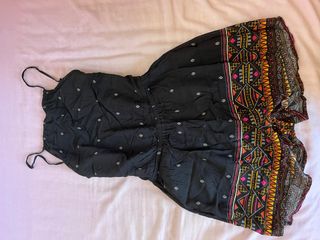 Mono negro - estampado multicolor