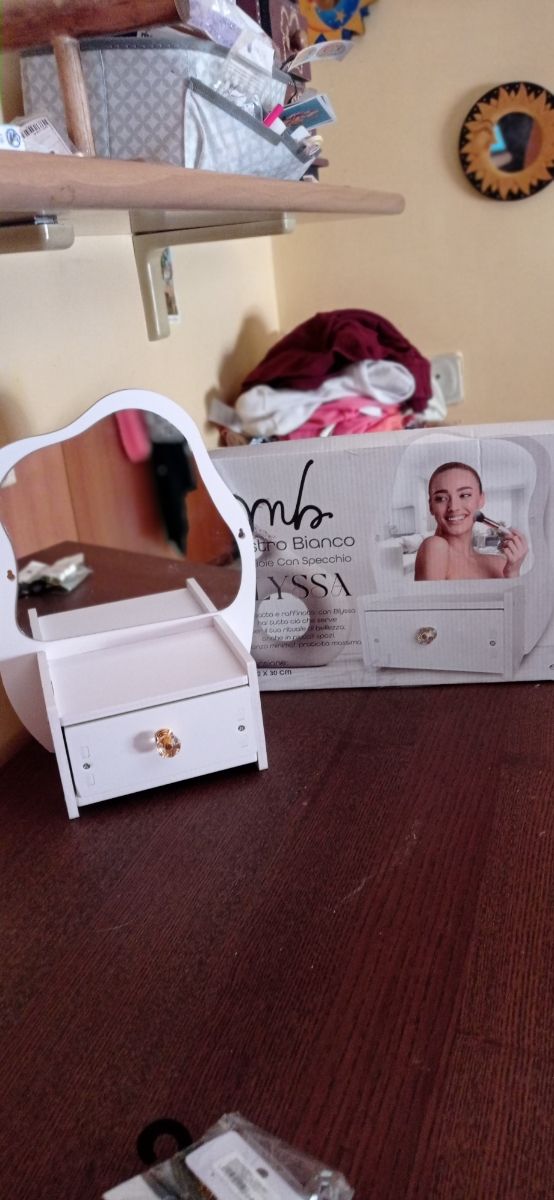 Blyssa Portagioie Specchio Bianco