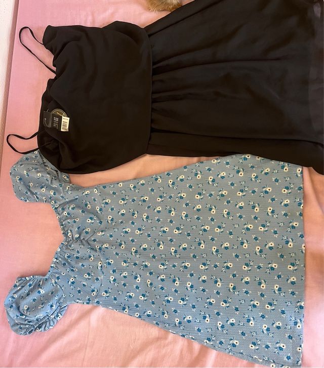 Vestidos negros y azul - 2 piezas