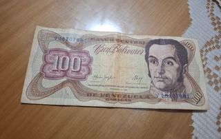 Billete 100 Pesetas Venezuela 1987
