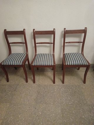 6 sillas madera estilo clásico