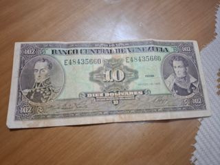 Billete 10 Bolívares 1986