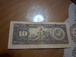 Billete 10 Bolívares 1986