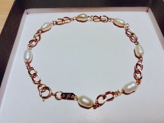 Pulsera de oro 18k con perlas cultivadas