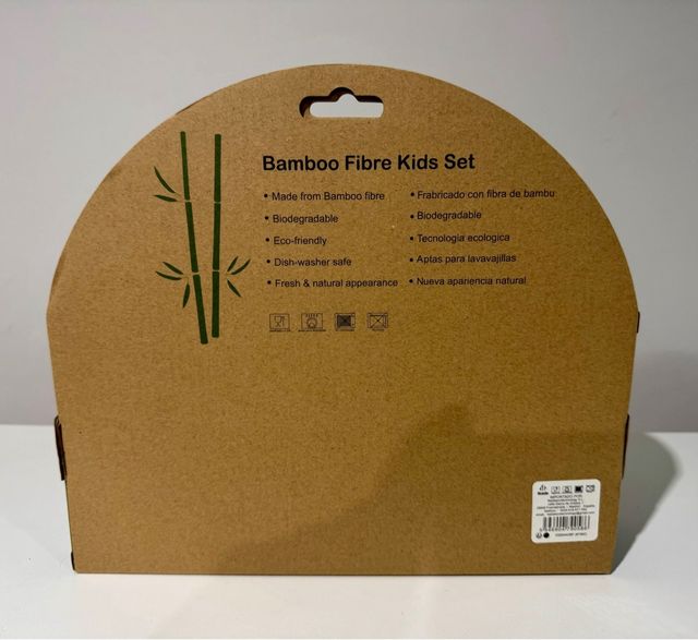 Vajilla Infantil Bambú - 5 piezas