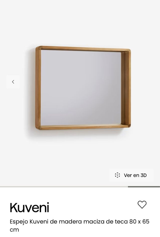 Specchio Kave Home - Teak 80x65cm