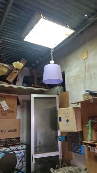 Lámpara colgante morada