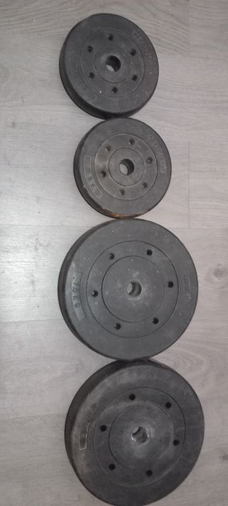 DISCOS fitness
 - 2 de  7.5kg y 2 de  2.5kg