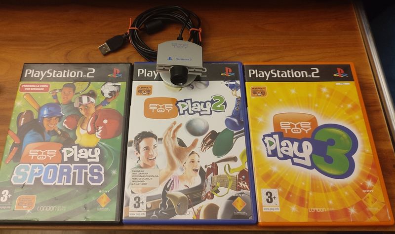 Imagen de Cámara EyeToy PS2 (PlayStation 2) y Pack 3 juegos
