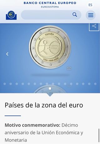 Moneda 2€ España 2009. Unión Económica Monetaria