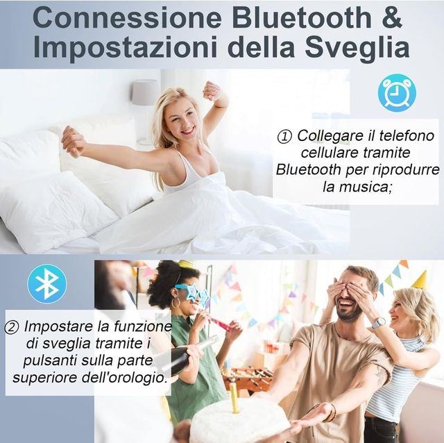 spycam WiFi e BT musica sveglia Orologio - NUOVA