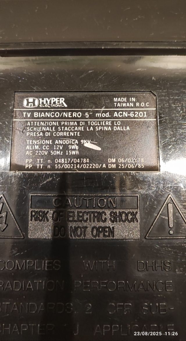 Mini TV Hyper Vintage - Bianco e Nero ⭐ Perfetta⭐
