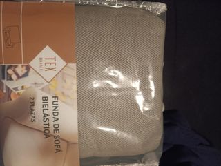 Funda sofá elástica TEX HOME gris  clarito 2 plaza