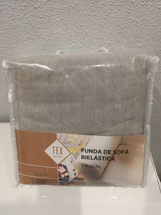 Funda sofá elástica TEX HOME gris  clarito 2 plaza