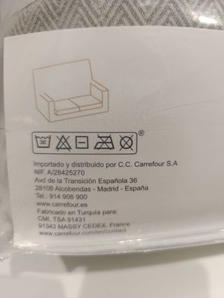 Funda sofá elástica TEX HOME gris  clarito 2 plaza