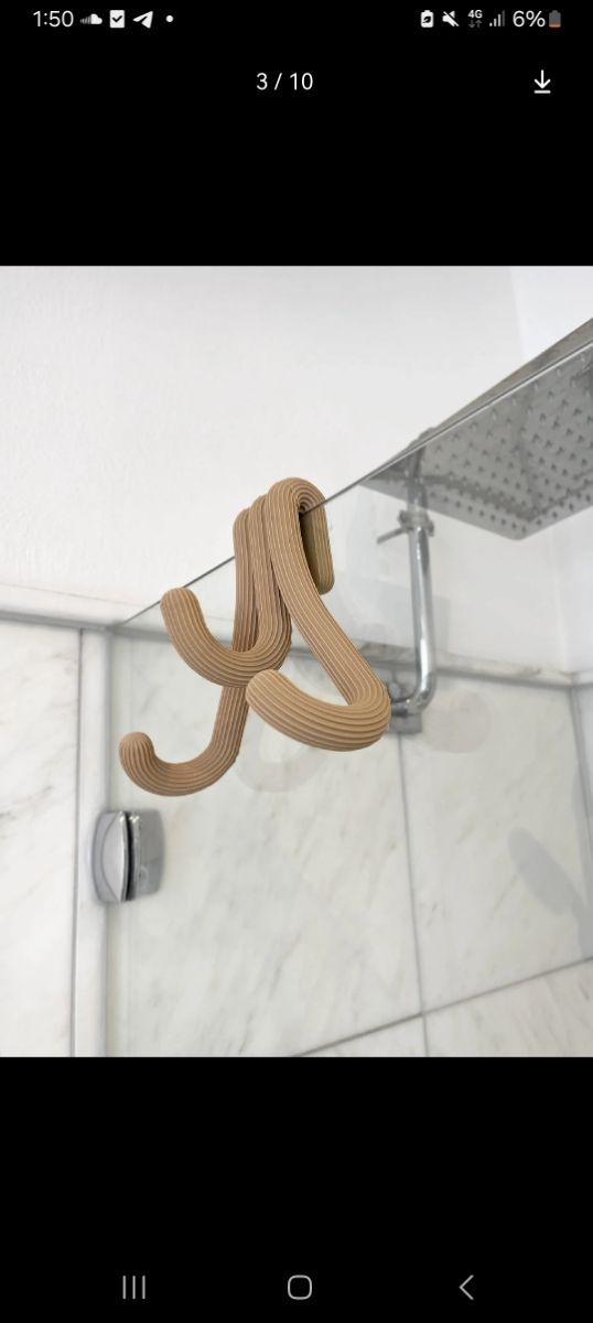 Ganchos mampara ducha - Beige