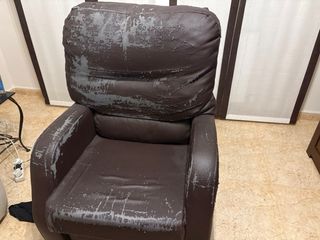 Sillón relax marrón - piel sintética lo regalo