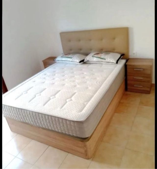 Canapé cama 90 - beige y blanco