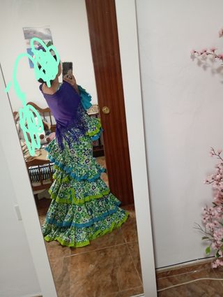 Vestido gitana - Azul y Verde