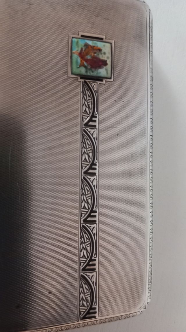 Pitillera plata Art Decó