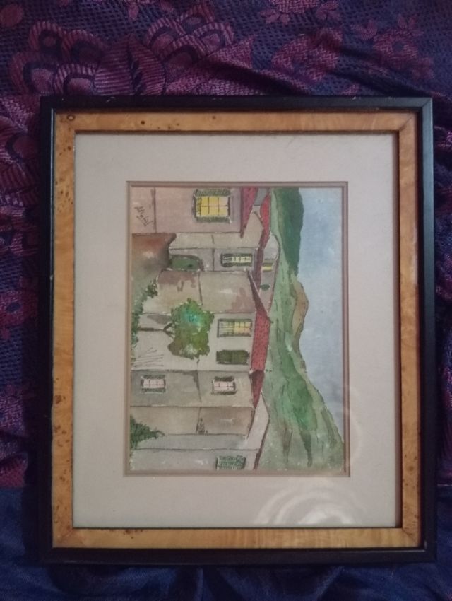 Acuarela Paisaje - Cuadro/buen enmarcado