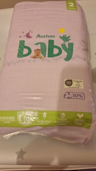 Pañales Auchan Baby 60 uds. 3-6kg