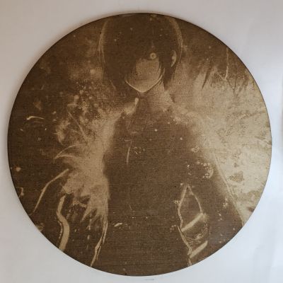 Cuadro anime grabado con laser en Tokyo Ghoul