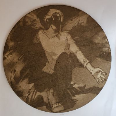 Cuadro anime grabado con laser en Tokyo Ghoul