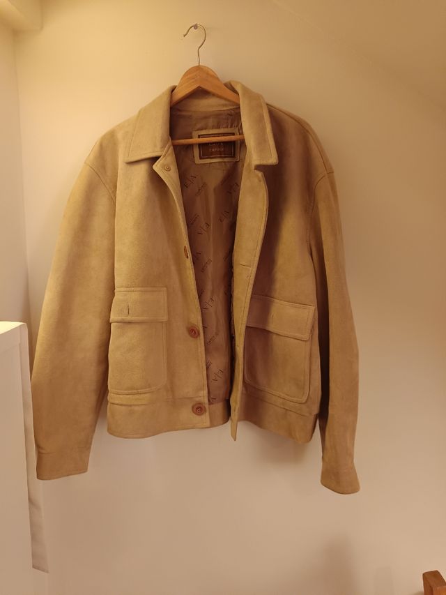 Giacca Emporio Collection in camoscio beige