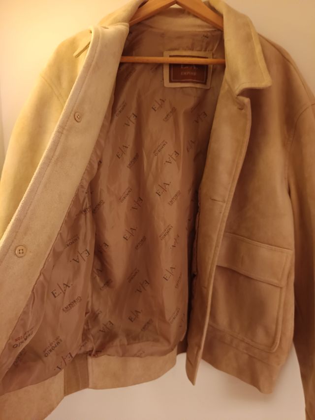 Giacca Emporio Collection in camoscio beige