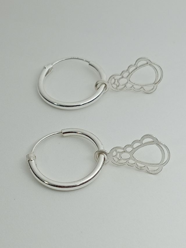 Aros Virgen del Rocío plata de ley.