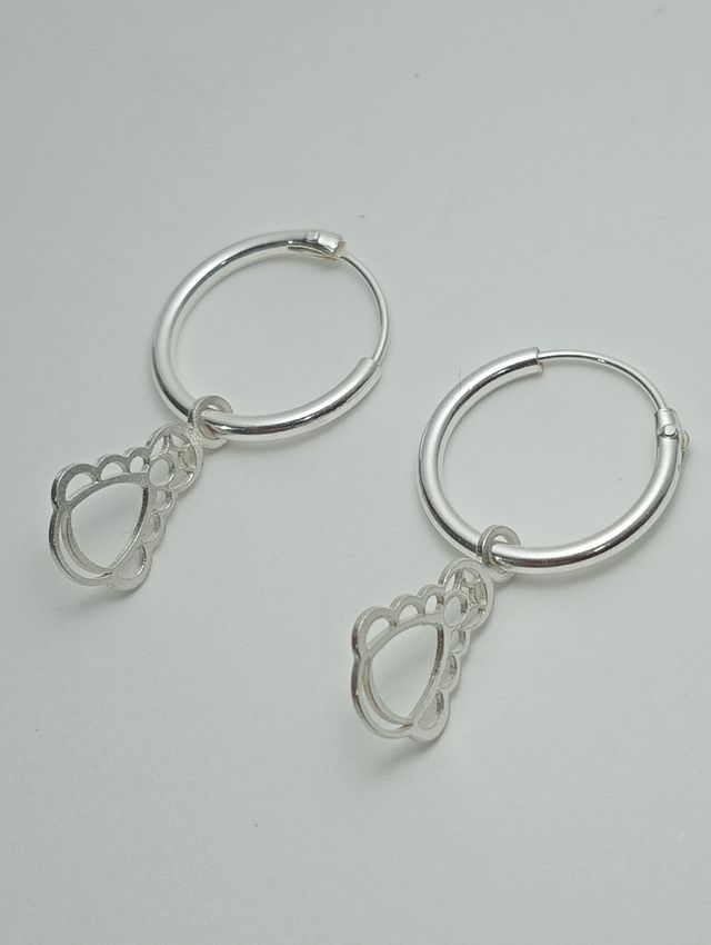 Aros Virgen del Rocío plata de ley.